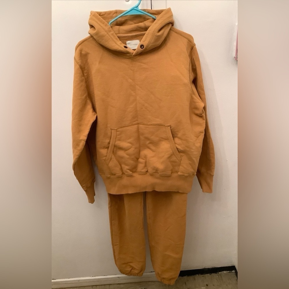Aime Leon Dore Pullover Hoodie Sweatshirt Small + Sweatpants XS Mustard …